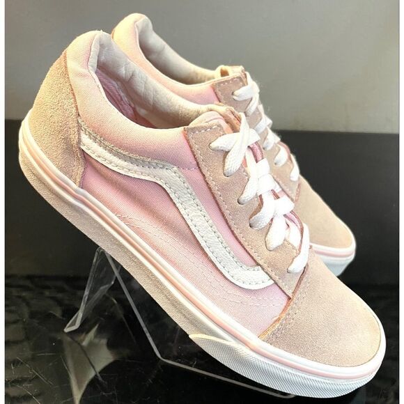 Vans Blush pink old skool vans youth size 4 Low Top canvas/suede - Picture 2 of 10